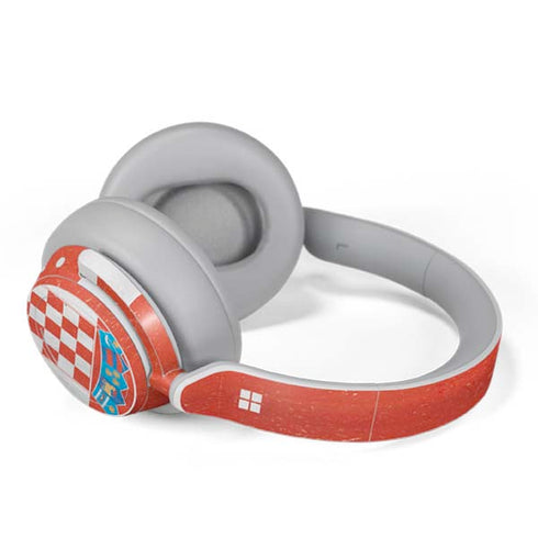 Croatia Flag Distressed Surface Headphones Skin